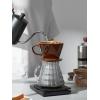 imageDOWAN Pour Over Coffee Maker NonElectric Pour Over Coffee Dripper Manual Brew Maker Single Cups Porcelain Slow Brewing Accessories for GiftsWhiteBrown