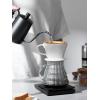imageDOWAN Pour Over Coffee Maker NonElectric Pour Over Coffee Dripper Manual Brew Maker Single Cups Porcelain Slow Brewing Accessories for GiftsWhiteWhite