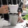 imageDOWAN Pour Over Coffee Maker NonElectric Pour Over Coffee Dripper Manual Brew Maker Single Cups Porcelain Slow Brewing Accessories for GiftsWhiteWhite