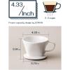 imageDOWAN Pour Over Coffee Maker NonElectric Pour Over Coffee Dripper Manual Brew Maker Single Cups Porcelain Slow Brewing Accessories for GiftsWhiteWhite