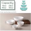 imageDOWAN Serving Bowls Mixing Bowl Set 86362485 Ounces Mixing Bowls for Kitchen White Serving Set Serving Bowls Set of 4 Ceramic Bowl Sets for Eating Different Sizes