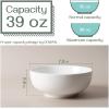 imageDOWAN Soup Bowls Ramen Bowl for Noodle 39 Ounce large Cereal Bowls for Kitchen 7 Inches Centerpiece Bowls Microwave and Dishwasher Safe White7 inches