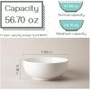 imageDOWAN Soup Bowls Ramen Bowl for Noodle 39 Ounce large Cereal Bowls for Kitchen 7 Inches Centerpiece Bowls Microwave and Dishwasher Safe White8 inches