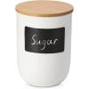 imageDOWAN Coffee Canister 23 OZ 680 ML Kitchen Canisters with Airtight Lid ampamp Chalkboard Farmhouse White Ceramic Canisters Food Storage Containers for Coffee Sugar Tea Salt