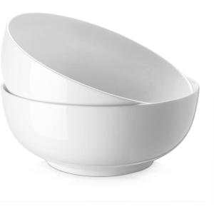 imageDOWAN Soup Bowls Ramen Bowl for Noodle 39 Ounce large Cereal Bowls for Kitchen 7 Inches Centerpiece Bowls Microwave and Dishwasher Safe White8 inches