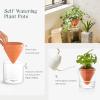 imageDOWAN 51 Inch Self Watering Plant Pots Home Decor Planters for Indoor Plants African Violet Pots SoilampampWater Separation Design Terracotta Planters Red Dot Design Awards