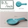 imageDOWAN Ceramic Spoon Rest for Kitchen 2 Pieces of Porcelain Stovetop Spoon Holder for Countertop Turquoise Owl Ladle Rest 95 Inches Dishwasher Safe Farmhouse Kitchen Decor and Accessories