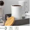 imageDOWAN Coffee Canister 37 OZ 1094 ML Kitchen Canisters with Airtight Bamboo Lid Food Storage Container for Coffee Sugar Dog Treat Tea