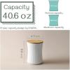 imageDOWAN Coffee Canister 37 OZ 1094 ML Kitchen Canisters with Airtight Bamboo Lid Food Storage Container for Coffee Sugar Dog Treat Tea