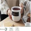 imageDOWAN Coffee Canister 42 OZ 1520 ML Kitchen Canisters with Airtight Lid ampamp Chalkboard Farmhouse White Ceramic Canisters Food Storage Containers for Coffee Sugar Tea Salt