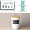 imageDOWAN Coffee Canister 42 OZ 1520 ML Kitchen Canisters with Airtight Lid ampamp Chalkboard Farmhouse White Ceramic Canisters Food Storage Containers for Coffee Sugar Tea Salt