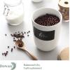 imageDOWAN Coffee Canister for Ground Coffee 50 OZ 1500 ML Kitchen Canisters with Airtight Lid ampamp Chalkboard Farmhouse White Ceramic Canisters Food Storage Containers for Coffee Sugar Tea Salt