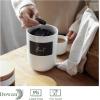 imageDOWAN Coffee Canister for Ground Coffee 60 OZ 1800 ML Kitchen Canisters with Airtight Lid ampamp Chalkboard Farmhouse White Ceramic Canisters Food Storage Containers for Coffee Sugar Tea Salt