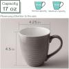 imageDOWAN Coffee Mugs 17 Oz Coffee Mug Set of 6 Corrugated Tea Mugs BrownBrown