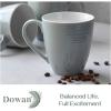 imageDOWAN Coffee Mugs 17 Oz Coffee Mug Set of 6 Corrugated Tea Mugs BrownGray