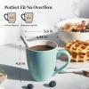 imageDOWAN Coffee Mugs 17 Oz Coffee Mug Set of 6 Corrugated Tea Mugs BrownTurquoise