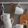 imageDOWAN Coffee Mugs 17 Oz Coffee Mug Set of 6 Corrugated Tea Mugs BrownWhite