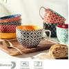 imageDOWAN Coffee Mugs Set of 4 24 oz Large Coffee Mugs Jumbo Soup Mugs With Handles Ceramic Coffee Cups for Coffee Cereal Latte for Men Women Housewarming Wedding Gift Vibrant ColorsVibrant Color