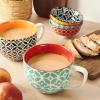imageDOWAN Coffee Mugs Set of 4 24 oz Large Coffee Mugs Jumbo Soup Mugs With Handles Ceramic Coffee Cups for Coffee Cereal Latte for Men Women Housewarming Wedding Gift Vibrant ColorsVibrant Color