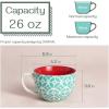 imageDOWAN Coffee Mugs Set of 4 24 oz Large Coffee Mugs Jumbo Soup Mugs With Handles Ceramic Coffee Cups for Coffee Cereal Latte for Men Women Housewarming Wedding Gift Vibrant ColorsVibrant Color