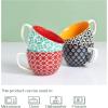 imageDOWAN Coffee Mugs Set of 4 24 oz Large Coffee Mugs Jumbo Soup Mugs With Handles Ceramic Coffee Cups for Coffee Cereal Latte for Men Women Housewarming Wedding Gift Vibrant ColorsVibrant Color