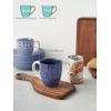 imageDOWAN Coffee Mugs Set of 6 16 oz Large Porcelain Mug Ceramic Tea Cups with Handle for Men Women Mug Gift Set Housewarming Wedding GiftVintage Blue