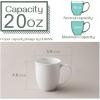 imageDOWAN Coffee Mugs White Coffee Mugs Set of 6 18 oz Ceramic Coffee Cups with Large Handles Porcelain Big Mug for Coffee Tea Easy to Clean ampamp Hold for Thanksgiving Christmas Party