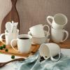 imageDOWAN Coffee Mugs White Coffee Mugs Set of 6 18 oz Ceramic Coffee Cups with Large Handles Porcelain Big Mug for Coffee Tea Easy to Clean ampamp Hold for Thanksgiving Christmas Party
