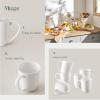 imageDOWAN Coffee Mugs White Coffee Mugs Set of 6 18 oz Ceramic Coffee Cups with Large Handles Porcelain Big Mug for Coffee Tea Easy to Clean ampamp Hold for Thanksgiving Christmas Party