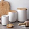 imageDOWAN Kitchen Canisters 54 Oz Ceramic Jar Coffee Storage Container with Airtight Lid Countertop Ceramic Canisters for Flour Sugar Bean Spices Snacks Nuts Cookie Farmhouse Kitchen Decor