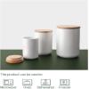 imageDOWAN Kitchen Canisters Coffee Storage Jar 27 Oz Ceramic Food Storage Jar with Wood Lids Coffee Container for Coffee Bean Tea Sugar Nuts Candy Spices Snacks
