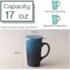 imageDOWAN Large Blue Color Changing Tea Steeping Mug with Infuser Lid and Strainer for Loose Tea