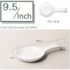 imageDOWAN Spoon Rest White Spoon Holder for Stove Top Owl Spoon Rest for Kitchen Counter Farmhouse Kitchen Decor and Accessories Set of 2