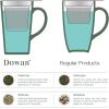 imageDOWAN Tea Mug with Infuser and Lid 17 Ounces Tea Infuser Mug Porcelain Tea Cup for Steeping Gradient Red