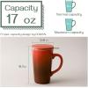 imageDOWAN Tea Mug with Infuser and Lid 17 Ounces Tea Infuser Mug Porcelain Tea Cup for Steeping Gradient Red