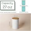 imageDowan Kitchen Canisters 27 OZ 800 ML Cookie Jars with Airtight Bamboo Lid Ceramic Coffee Canister Food Storage containers for Coffee Sugar Cookies Tea