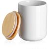 imageDOWAN Kitchen Canisters Coffee Storage Jar 27 Oz Ceramic Food Storage Jar with Wood Lids Coffee Container for Coffee Bean Tea Sugar Nuts Candy Spices Snacks