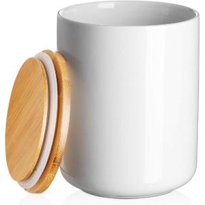 imageDOWAN Kitchen Canisters 54 Oz Ceramic Jar Coffee Storage Container with Airtight Lid Countertop Ceramic Canisters for Flour Sugar Bean Spices Snacks Nuts Cookie Farmhouse Kitchen Decor