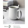 imageDOWAN 20 Ounce Coffee Mugs with Large Handle Ceramic Large Coffee Mugs White Coffee Mugs Set of 6 Large Cup for Coffee Tea Hot CocoaSt Valentines Day Gift Dishwasher and Microwave SafeWhite