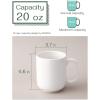 imageDOWAN 20 Ounce Coffee Mugs with Large Handle Ceramic Large Coffee Mugs White Coffee Mugs Set of 6 Large Cup for Coffee Tea Hot CocoaSt Valentines Day Gift Dishwasher and Microwave SafeWhite