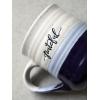 imageDOWAN 20 oz Coffee Mugs Large Mugs with Word Blessed Grateful Porcelain Coffee Cup Thank You Gifts for Mom Dad Set of 2Blue  White