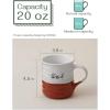 imageDOWAN 20 oz Coffee Mugs Large Mugs with Word Blessed Grateful Porcelain Coffee Cup Thank You Gifts for Mom Dad Set of 2Orange