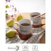 imageDOWAN 20 oz Coffee Mugs Large Mugs with Word Blessed Grateful Porcelain Coffee Cup Thank You Gifts for Mom Dad Set of 2Orange