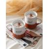 imageDOWAN 20 oz Coffee Mugs Large Mugs with Word Blessed Grateful Porcelain Coffee Cup Thank You Gifts for Mom Dad Set of 2Orange