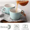 imageDOWAN Coffee Mug Ceramic Soup Mugs with Handles 17 Oz Wide Large Coffee Mugs Set of 2 Mug for Latte Cappuccino Tea Green Coffee Mugs Dishwasher ampamp Microwave Safe