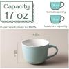 imageDOWAN Coffee Mug Ceramic Soup Mugs with Handles 17 Oz Wide Large Coffee Mugs Set of 2 Mug for Latte Cappuccino Tea Green Coffee Mugs Dishwasher ampamp Microwave Safe
