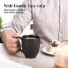 imageDOWAN Coffee Mugs Black Coffee Mugs Set of 6 16 oz Ceramic Coffee Cups with Large Handles for Men Women Porcelain Big Mug for Tea Latte Mug Gifts for Home Office PartyMatte Black
