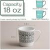 imageDOWAN Coffee Mugs Set 18 Oz Large Coffee Mug Set of 6 Ceramic Mug with Large Handle for Coffee Tea Cocoa Dishwasher Safe Chipfree Modern Bohemian Ideal Gift for Morning Coffee Birthday Party