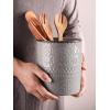 imageDOWAN Utensil Holder 65 Large Utensil Holder for Kitchen Counter Ceramic Utensil Crock with TableProtection Cork Mat Utensil Organizer Caddy for Tongs SpoonsGray