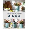imageDOWAN Utensil Holder 65 Large Utensil Holder for Kitchen Counter Ceramic Utensil Crock with TableProtection Cork Mat Utensil Organizer Caddy for Tongs SpoonsBlue